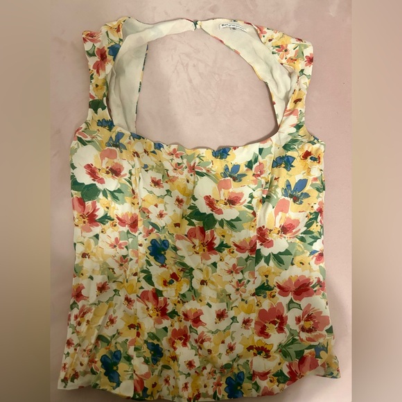 Reformation Floral Square-Neck Camisole - Cream Multi - Picture 4 of 4